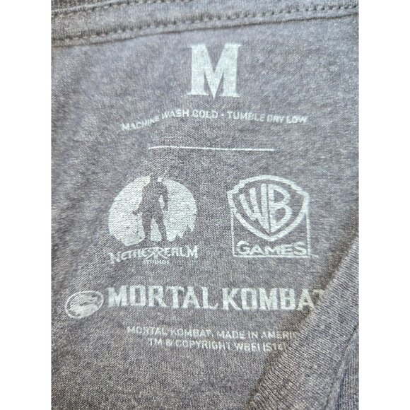 Mortal Kombat Logo Graphic T-Shirt Medium Gray - Picture 4 of 6